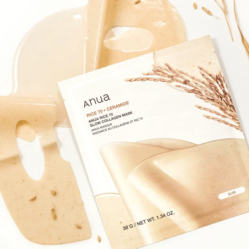 Inhaltsstoffe der Anua Rice 70 Glow Collagen Mask mit Reiskleiewasser