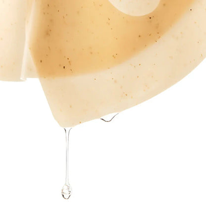 Textur der Anua Rice 70 Glow Collagen Mask aus Hydrogel