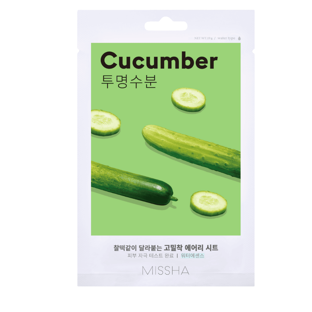 Missha Airy Fit Sheet Mask Cucumber für Beruhigung mit Gurken-Extrakt 