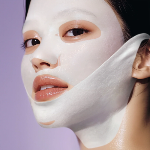 Textur der Numbuzin No.9 NAD Bio Lifting-Sil Full Face Mask auf der Haut