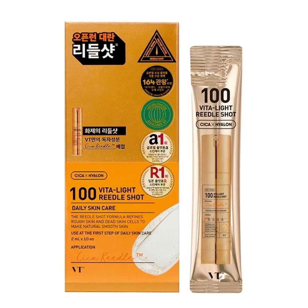 VT Cosmetics 100 Vita-Light Reedle Shot 2ml x10 mit 5% Niacinamid und Vitamin C 