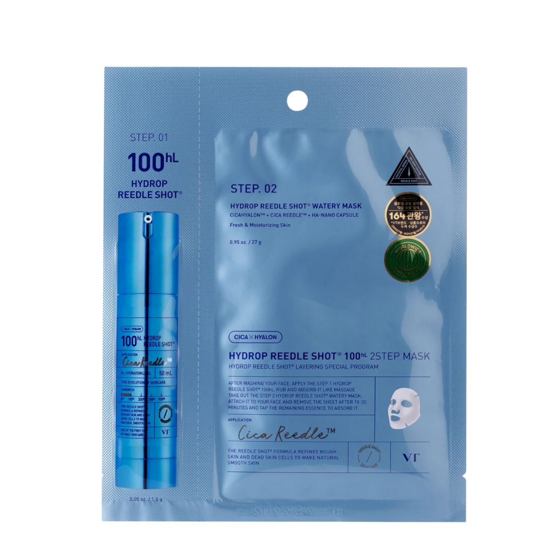VT Cosmetics Hydrop Reedle Shot 100hL 2 Step Mask